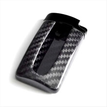 Real Carbon Fiber Key Fob Protective Cover Case for U-Shape Car Shell Bag Black