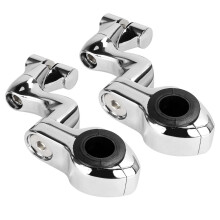 For - Modified Bar Guards 32mm Universal for Street Glide Road Bumper Rest Footrest Brackets Electroplated