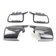New M Look Mirror Covers for X5 E53 1999-2006 Carbon Fiber Style Rearview Side Cover Caps