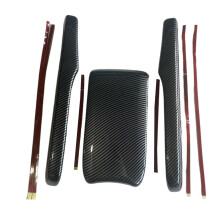 3Pcs/Set Center Console Armrest Box Cover Storage Trim for 2016-2021 Arm Rest Pad Lid Carbon Fiber Style