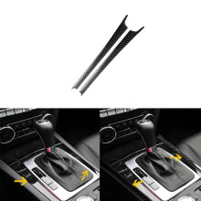 2Pcs Carbon Fiber Console Side Cover Trim for - C Class W204 07-10
