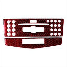 Real Carbon Fiber Central Console Panel Cover Trim 07-10 for - W204 C-Class