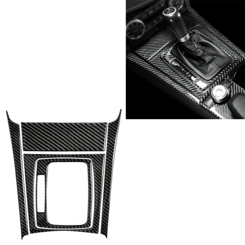 ABS Carbon Fiber Gear Shift Panel Trim Set for - C Class W204 2007-2013 2