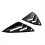 For C8 2020-2023 Car Rear Triangle Window Shutters Sunshade Modified Black 6