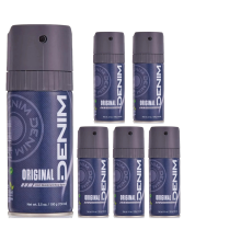 6 x 150ml Denim Original Body Deodorant Spray For Men