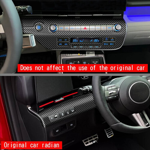 Car Central Control Trim Panel Frame for 2024+ Multi-Function Button Carbon Fiber Pattern 1