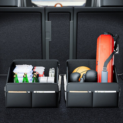 Car Trunk Organizer Folding Auto Storage Box Multi Compartment Bins Stowing Tidying for Interior 2