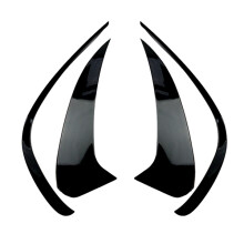 Rear&Front Bumper Spoiler Air Vent Trim Side Covers for Class C257 CLS350 CLS450 C63 Bright Black