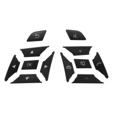 Car Steering Wheel Button Switch Trim Cover Sticker for C E Ml Cla Gla Sl Class W176 W212 W204