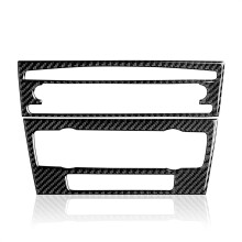 Car CD Control Console Panel Sticker Carbon Fiber Decal Trim Cover for - 3 Series E90 E92 E93 2005-2012 Accessories