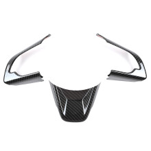 Car Steering Wheel Decoration Cover Trim Stickers for Jimny 2019 2020 2021 Interior Accessories ,Carbon Fiber