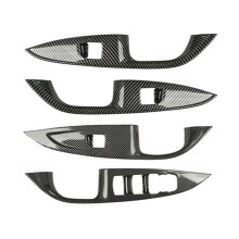 For Regal 2017 2018 2019 Carbon Fiber Car Window Glass Lift Switch Panel Button Cover Trim Frame Accessories