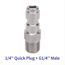 Pressure Washer Snow Foam Quick Plug Connector 1/4 inch to - Wand Adapter Disconnect Release Fitting