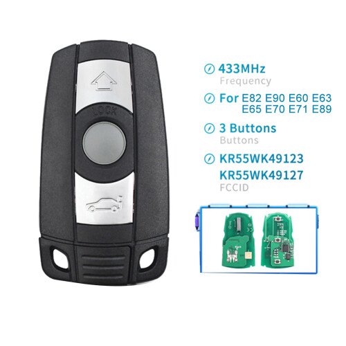 Car Remote Smart Key for 1/3/5/7 Series E90 E91 E92 E60 Keyless Control ID46 PCF7945 Transmitter Chip 433Mhz 1
