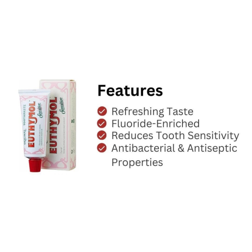 Euthymol Sensitive Fluoride Toothpaste - 75ml 2