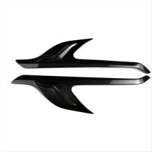 Car Front Headlight Eyebrow Head Light Eyelid Carbon Fiber Trim for Alphard Vellfire 30 Series 2015-2023