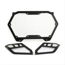 UTV Accessories Bracket Kit Grille Driving Front Mesh Grill for R 2024 2025