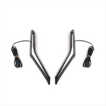 Motorcycle Strike Windshield Trim Lamp Turn Signal Brake LED Light for Gold Wing GL1800 Tour 18-2023,B