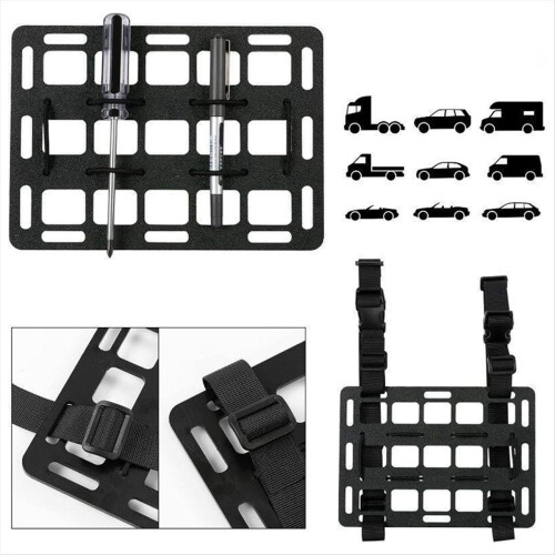 Vehicle Rigid Insert Rack Panel Car Rear Seat Back Headrest Visor Organizer Storage Cover 1