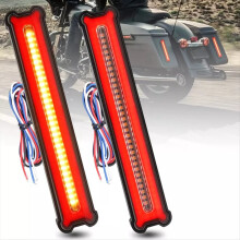 Rectangular LED Tail Light Bar Brake Indicator Rear Bumper Flowing Turn Signal Lamp DRL for Pickup Truck Semi Trailer RV