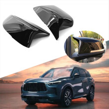 96373-4GA0H Car Left + Right Rearview Mirror Cover for QX30 Q50 Q60 Q70 2014-2019 96374-4GA0H Carbon Fiber