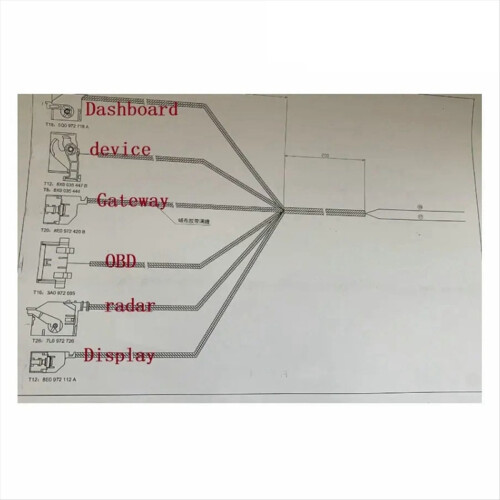 OBD Radar Gateway Line for Display Dashboard Device Test Platform Connection 1