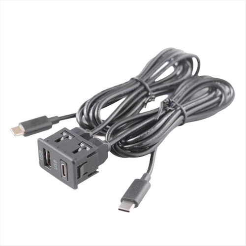 Car Android Navigation Machine Double TYPE-C Input to USB+USB-C Interface Panel Extension Cable Adapter 1