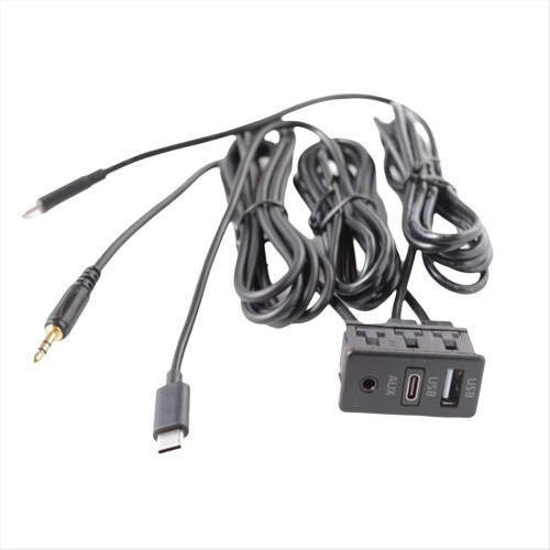 Car Android Navigation Machine AUX Panel Double TYPE-C+AUX Input USB+AUX Interface Extension Cable Adapter 2