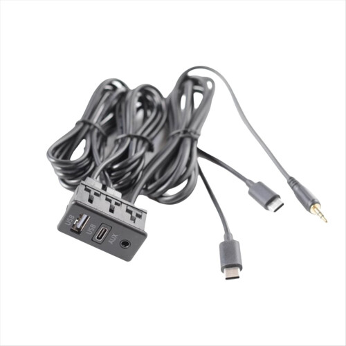 Car Android Navigation Machine AUX Panel Double TYPE-C+AUX Input USB+AUX Interface Extension Cable Adapter 1