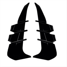 Car Side Wing Air Intake Cover Trim Spoilers for GR86 BRZ 2022+ Glossy Black
