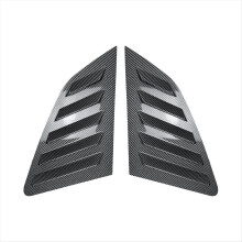 Car Rear Triangular Window Louvers Shutters Blinds Cover Trim for A3 S3 8V Hatchback 2014-2020 Carbon Fiber Color