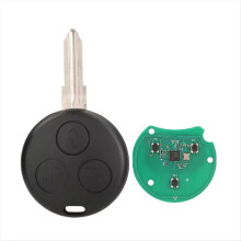 Car 433Mhz 3 Button Remote Key with Chip for - Smart Fortwo 1998-2006