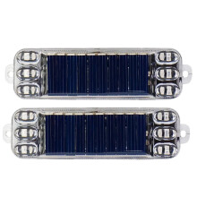 Motorcycle Solar Warning Light Car Rear Collision Prevention Strobe Night LED Tail Flashing