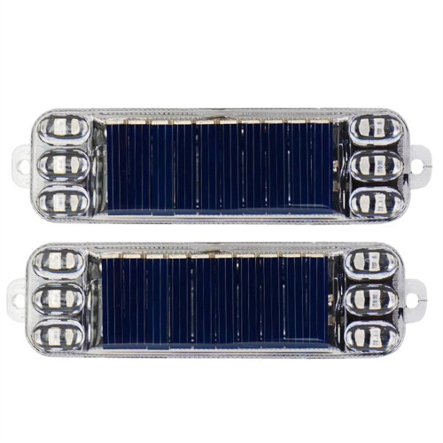Motorcycle Solar Warning Light Car Rear Collision Prevention Strobe Night LED Tail Flashing