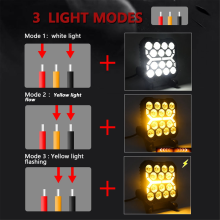 4 Inch Car LED Work Light Strobe Headlight White Yellow Offroad Driving Spotlight for Truck Cars Suv Boat