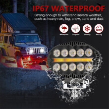 5.5 Inch 10000LM Oval LED Work Lights Fog DRL for Truck ATV UTV SUV Motorcycle Cart Trailer Boat