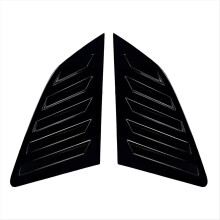 Car Rear Triangular Window Louvers Shutters Blinds Cover Trim for A3 S3 8V Hatchback 2014-2020 Glossy Black