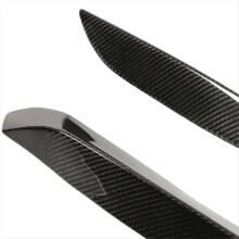 1pair Real Carbon Fiber Front Bumper Side Splitter for M3 F80 F82 F83 2015-2018 Canards Winglet Lip Spoiler Trim