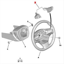 1Pair Steering Wheel Cruise Control Switch Button 4112QK/4112QL for 508/508SW 2011-2018 9677976280 96779763ZE