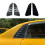 Car Rear Triangular Window Louvers Shutters Blinds Cover Trim for 2011-2014 Bright Black 7
