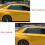 Car Rear Triangular Window Louvers Shutters Blinds Cover Trim for 2011-2014 Bright Black 4
