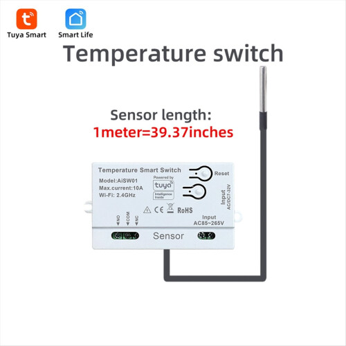Tuya WiFi Temperature Switch Sensor 2.4G Smart with 1M Probe 2