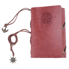 Retro Personality Journal Notepads Ring Binder Diary Notebook Light brown S