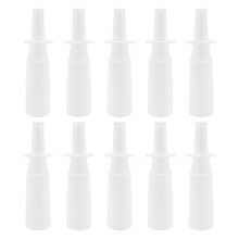 10Pcs 10Ml Bottle Refillable Plastic Mist Nose Nasal Sprayer