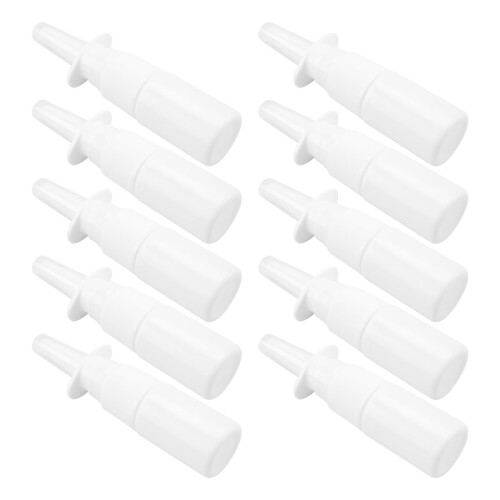 10Pcs 10Ml Bottle Refillable Plastic Mist Nose Nasal Sprayer 2