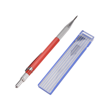Welders Pencil with 12PCS Refills, Metal Marker Mechanical Welding Pipefitters, Fabrication, Red