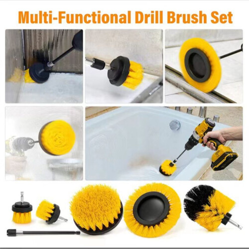 Attachment Set Power Scrubber Brush with 1Pcs Extend Long Attachment, Drill Scrub for Cleaning,B 2