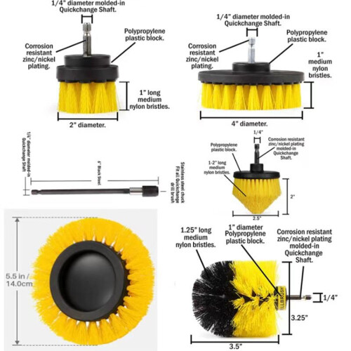 Attachment Set Power Scrubber Brush with 1Pcs Extend Long Attachment, Drill Scrub for Cleaning,B 1