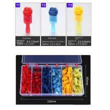 120 Pcs/60 Pairs Quick Splice Wire Terminals T-Tap Self-Stripping with Nylon Fully Insulated Male Disconnects