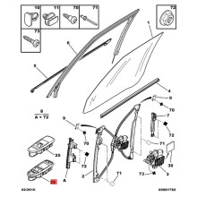 Electric Window Lift Switch 6554YC 6554. for C4 MPV 2006-2013 96639382ZD Master Control Button